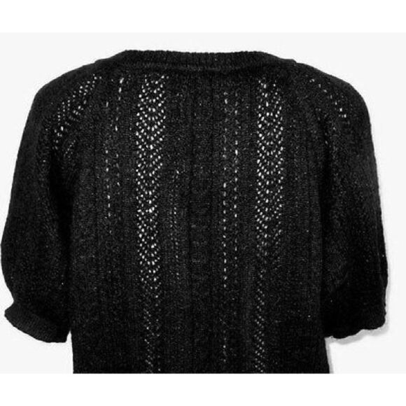 ✨EXPRESS Black Open Cable Knit Wool Mohair Sweater - Picture 3 of 3